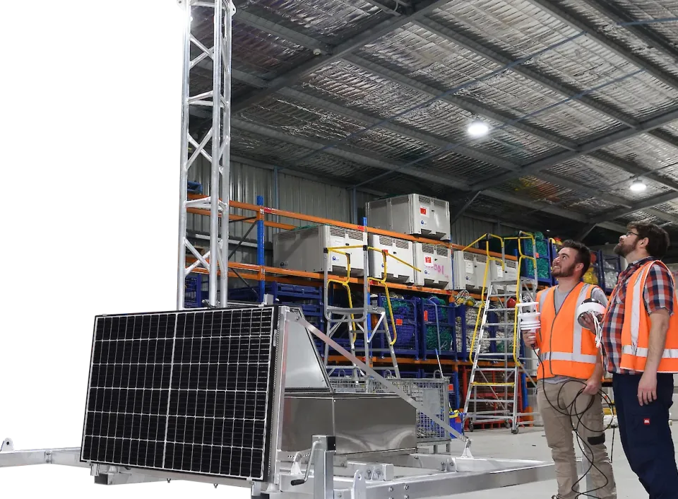 Antarctic Eye monitoring tower with solar power